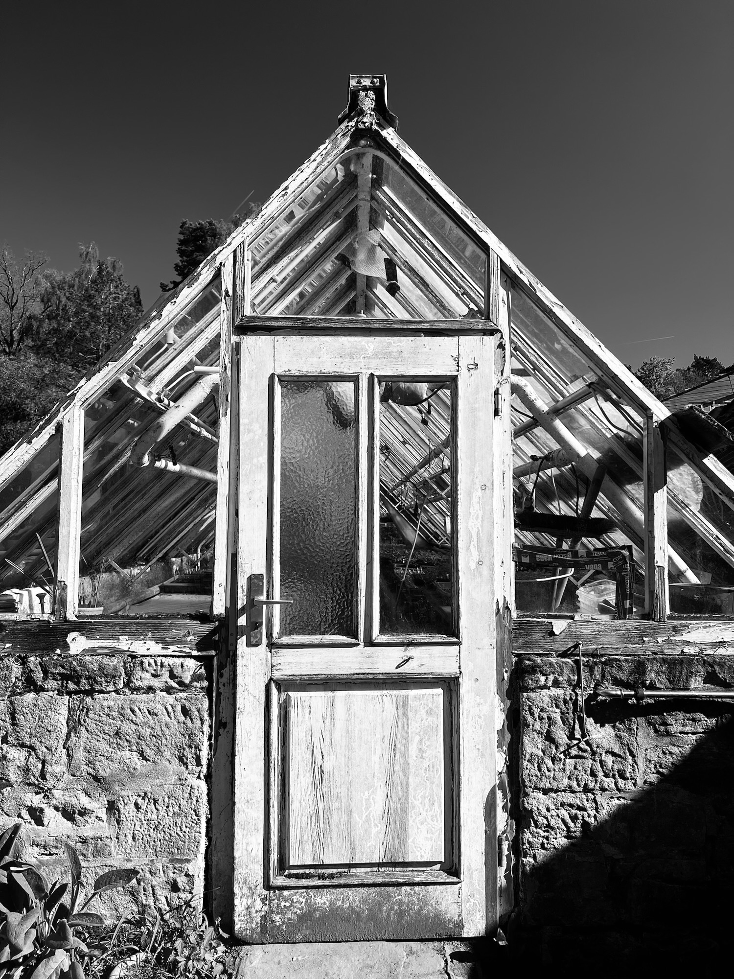 Tür des Warmhauses
